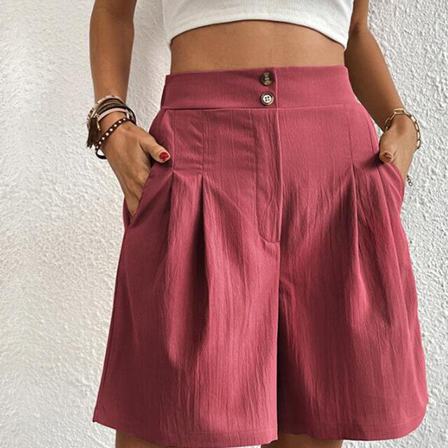 Stylische Doppelknopf-Shorts für Damen - Orla
