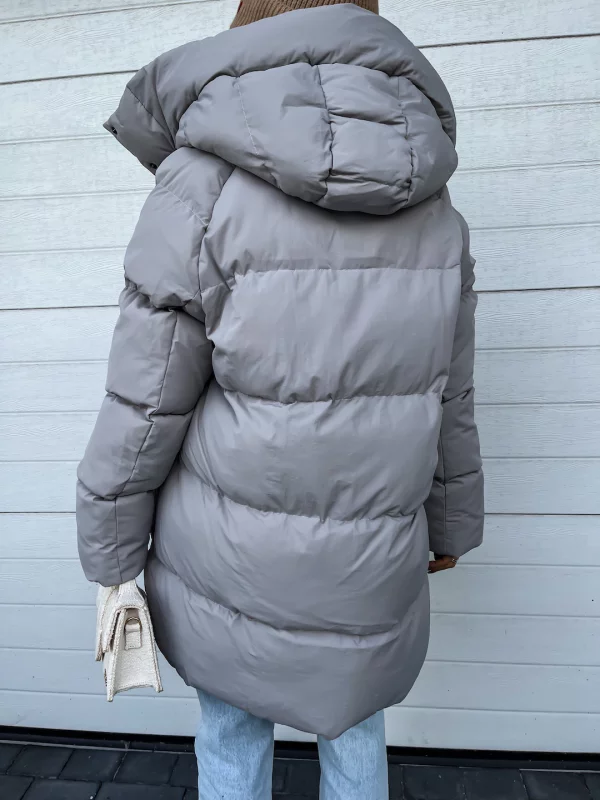 Dicke wasserdichte Winterjacke für Frauen mit Kapuze, ideal für kalte Tage