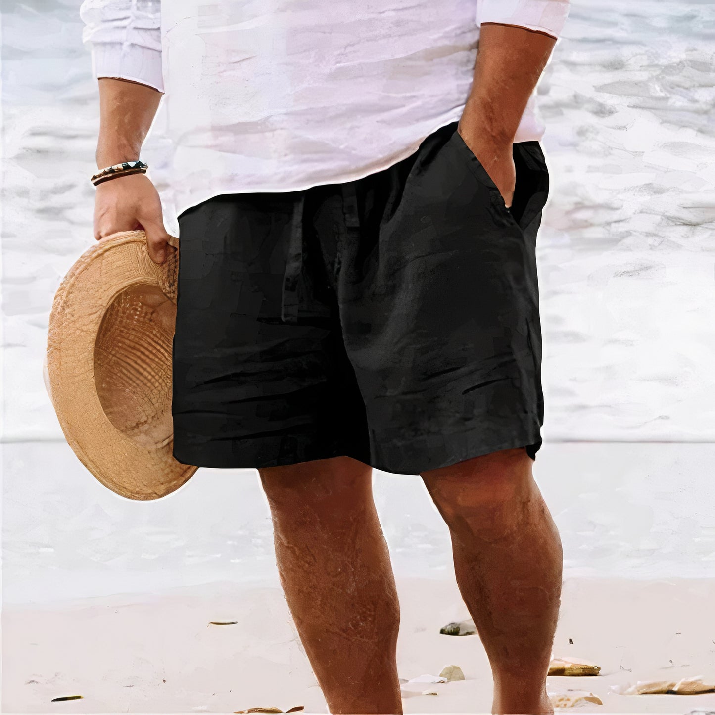 Atmungsaktive Leinen-Shorts - Zach