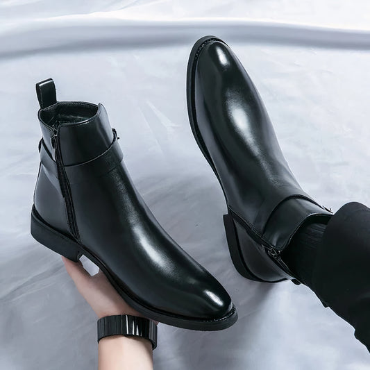 Elegante Ankle Boots für Männer, ideal für stilvolle Herbst- und Wintertage.