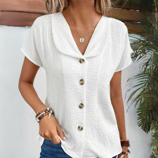 Elegante Sommerbluse für Frauen – luftiger Stoff und stilvolle Passform für warme Tage