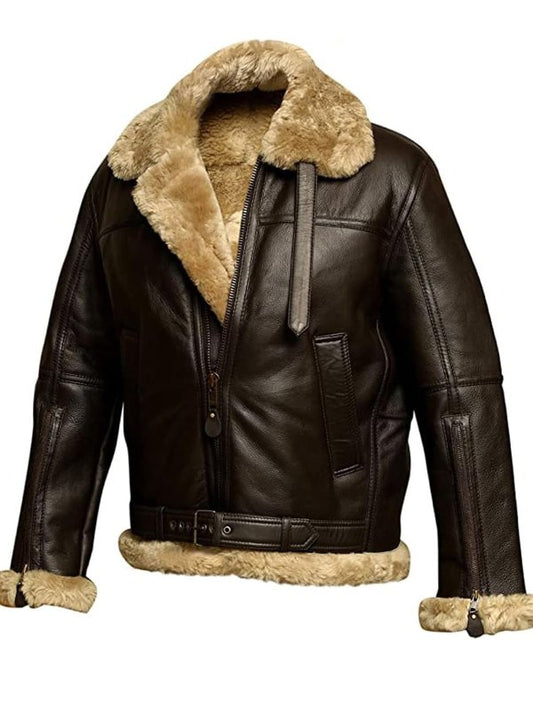 Herren-Fleece-Winterjacke im Vintage-Stil, warm und bequem für den Winter.