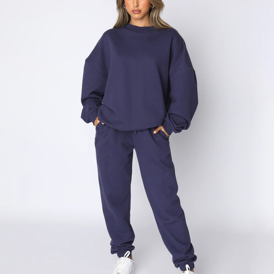 Gemütlicher Pullover und Hose für Frauen, ideal für Komfort und Stil im Alltag