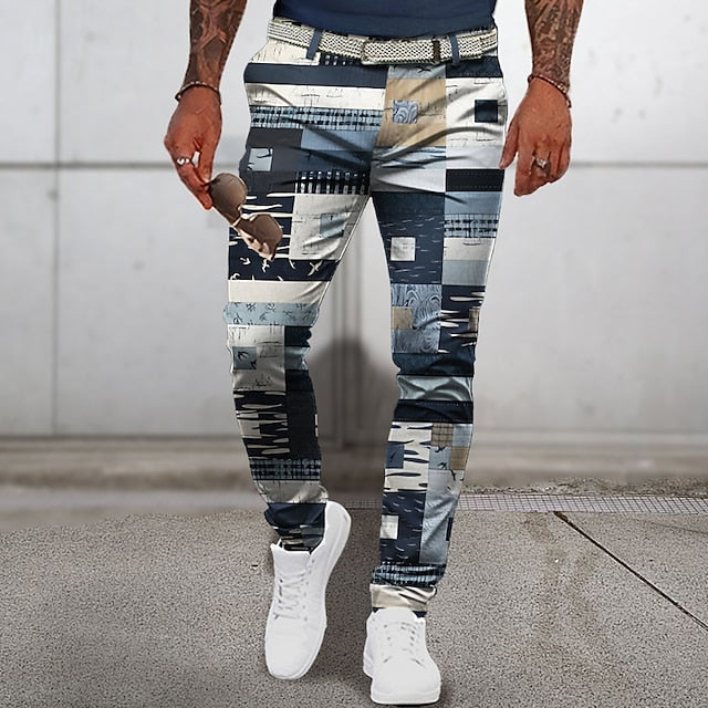 Klassische Patchwork-Sommerhosen für Männer – leicht, stilvoll und perfekt für warme Tage.