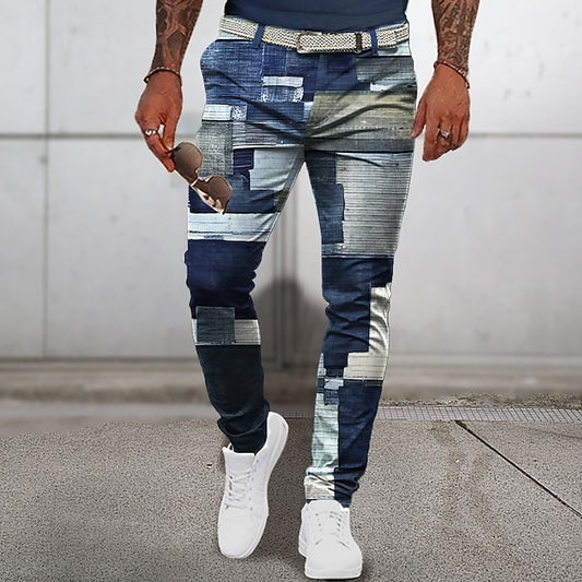 Klassische Patchwork-Sommerhosen für Männer – leicht, stilvoll und perfekt für warme Tage.
