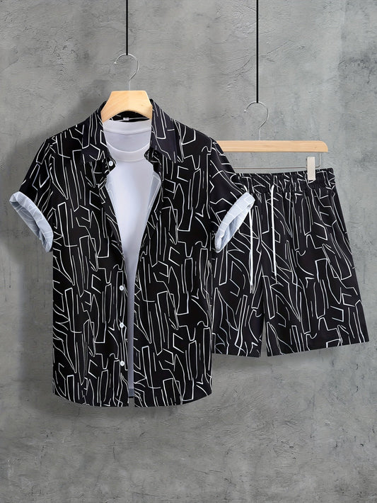 Kurzärmeliges Shirt und lockere Shorts Sommerset – lässig und komfortabel für warme Sommertage.