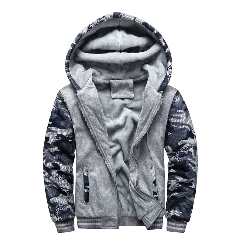 Kuschelige Fleecejacke mit Kapuze für Männer, ideal für kalte Tage und entspannte Outfits