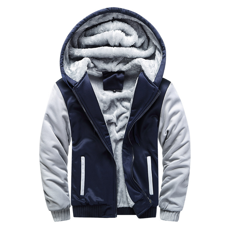 Kuschelige Fleecejacke mit Kapuze für Männer, ideal für kalte Tage und entspannte Outfits