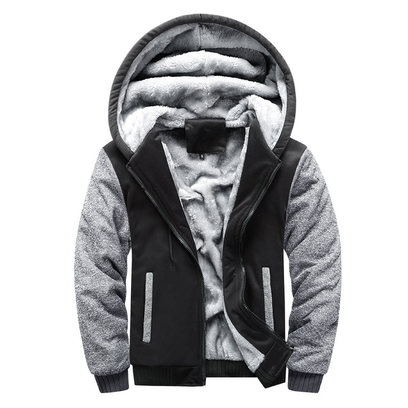 Kuschelige Fleecejacke mit Kapuze für Männer, ideal für kalte Tage und entspannte Outfits