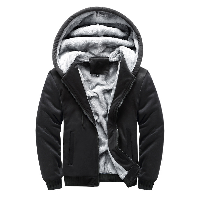 Kuschelige Fleecejacke mit Kapuze für Männer, ideal für kalte Tage und entspannte Outfits