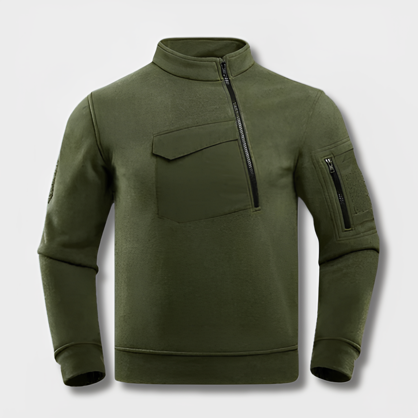 Moderne taktische Fleecejacke für Männer, ideal für Outdoor-Abenteuer und kalte Tage.