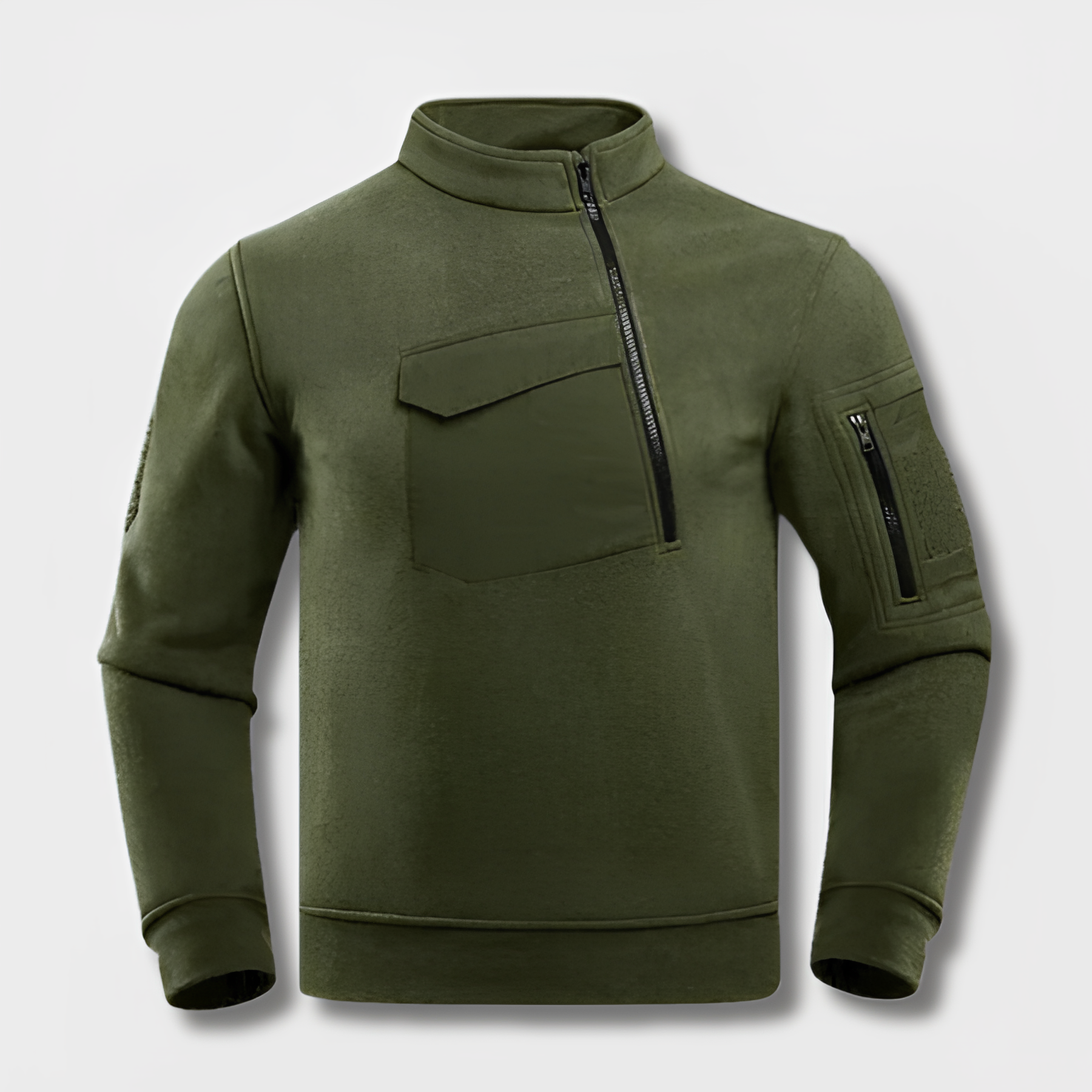 Moderne taktische Fleecejacke für Männer, ideal für Outdoor-Abenteuer und kalte Tage.