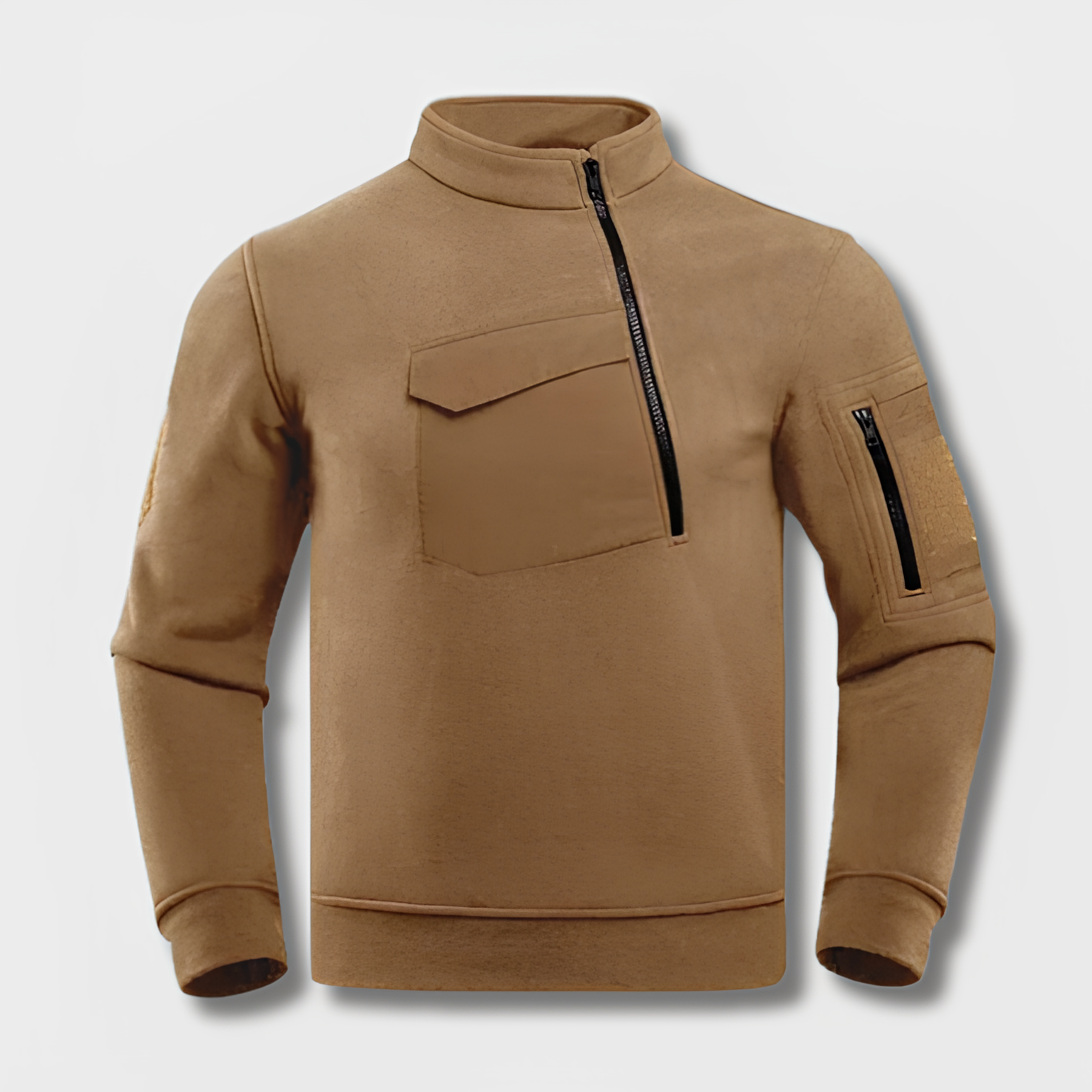 Moderne taktische Fleecejacke für Männer, ideal für Outdoor-Abenteuer und kalte Tage.
