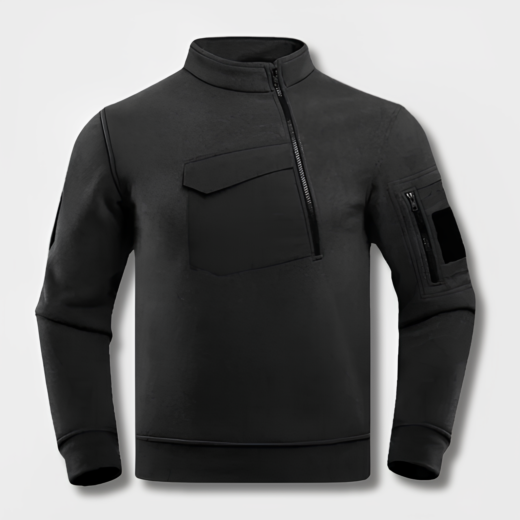 Moderne taktische Fleecejacke für Männer, ideal für Outdoor-Abenteuer und kalte Tage.