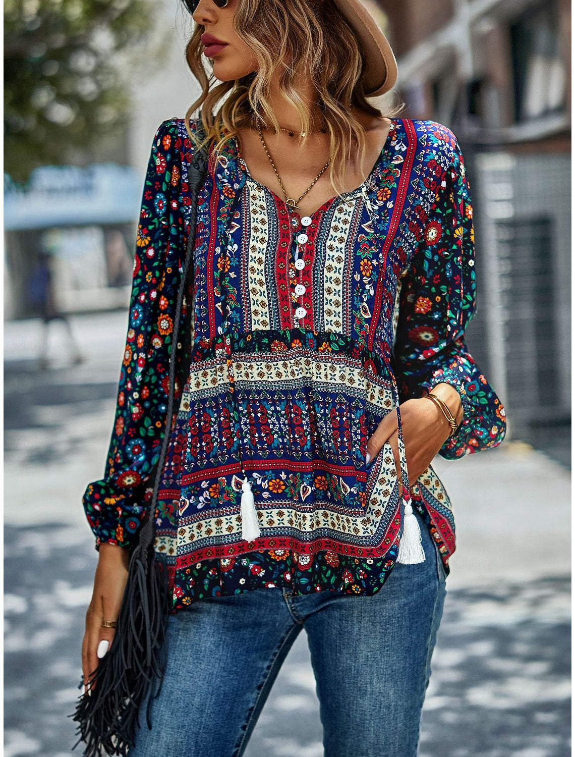 Schicke Boho-Sommerbluse für Frauen – leicht, stilvoll & perfekt für warme Tage