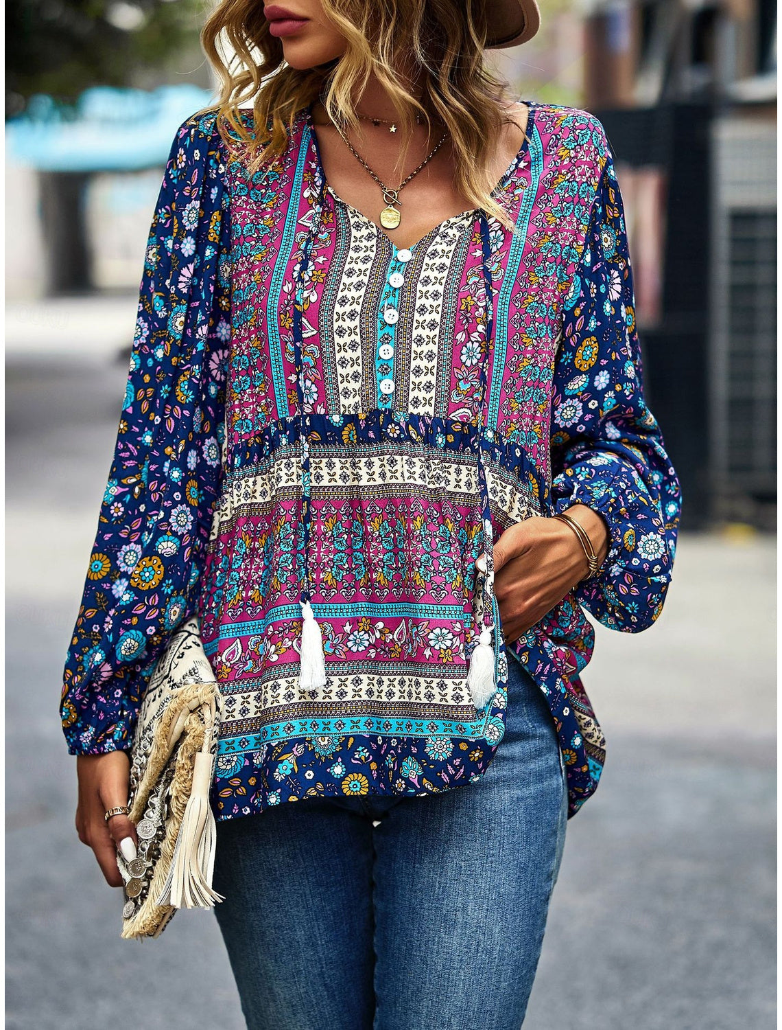 Schicke Boho-Sommerbluse für Frauen – leicht, stilvoll & perfekt für warme Tage