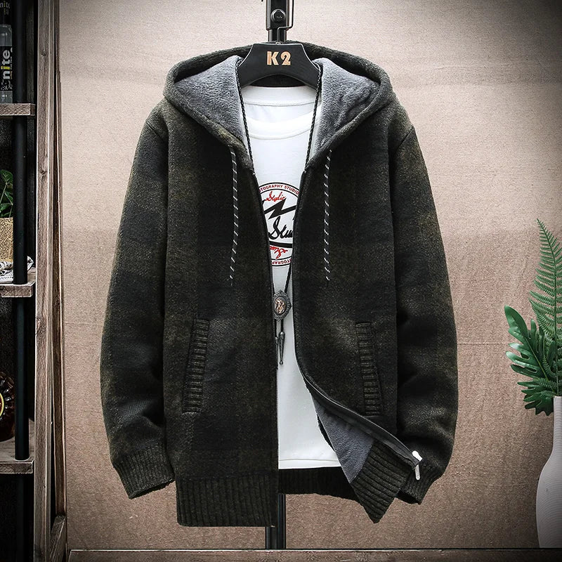  Stilvolle karierte Winterjacke für Männer mit elegantem Muster und warmem Innenfutter