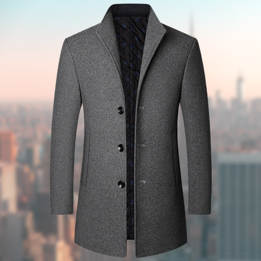 Stilvoller, kuscheliger Wintermantel für Männer, ideal für kalte Tage und elegante Auftritte