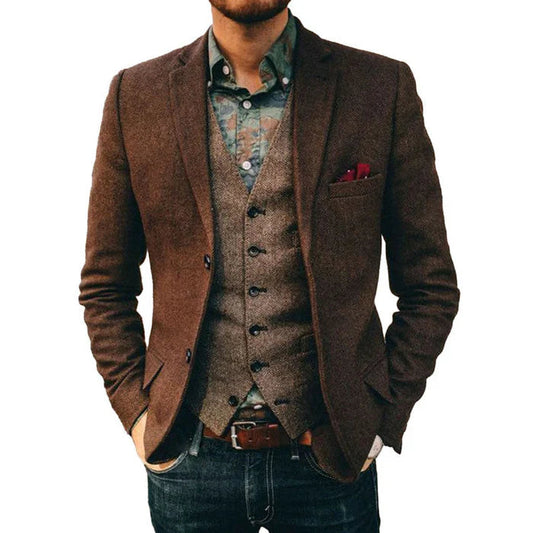 Warme Premium-Blazerjacke für Männer, elegant und bequem für kalte Tage.