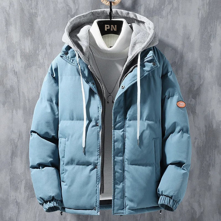 Herren-Windjacke mit Kapuze, wind- und wasserdicht, für Outdoor-Aktivitäten.