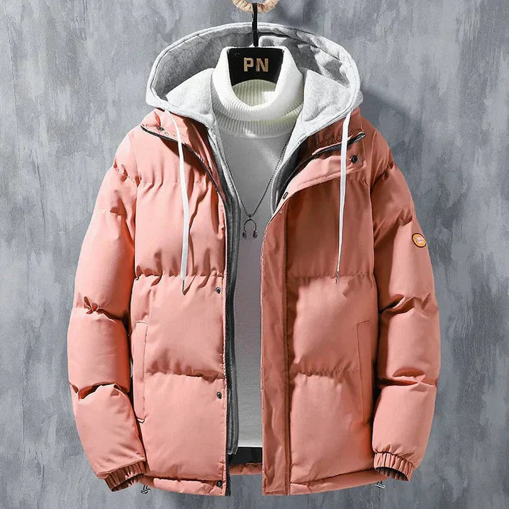Herren-Windjacke mit Kapuze, wind- und wasserdicht, für Outdoor-Aktivitäten.