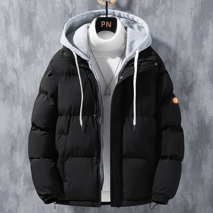 Herren-Windjacke mit Kapuze, wind- und wasserdicht, für Outdoor-Aktivitäten.