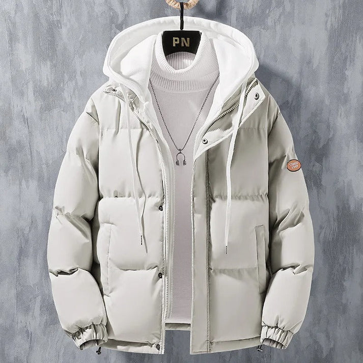 Herren-Windjacke mit Kapuze, wind- und wasserdicht, für Outdoor-Aktivitäten.