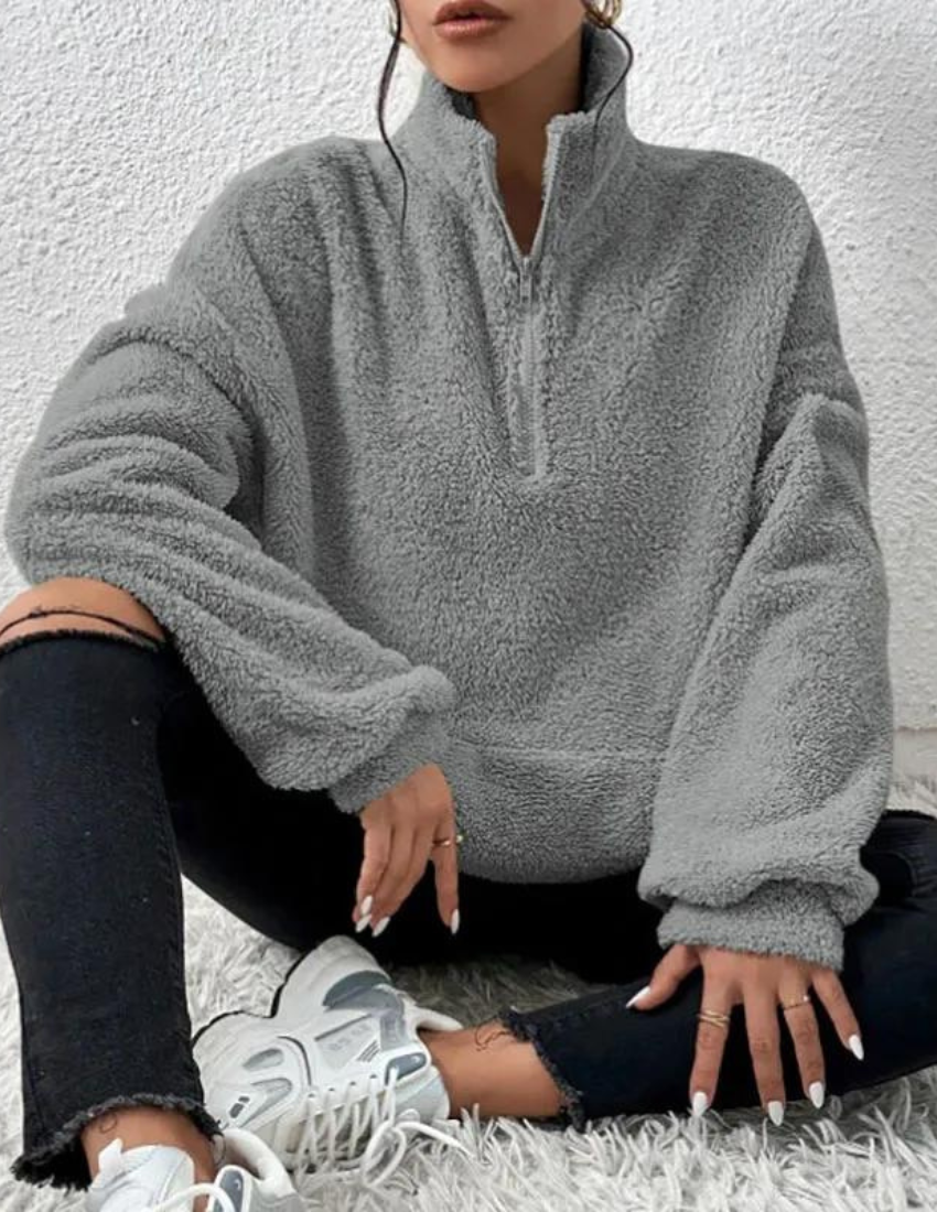 Flauschiger Fleece-Pullover - Amara